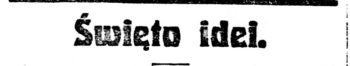 Nagłówek „Święto idei”