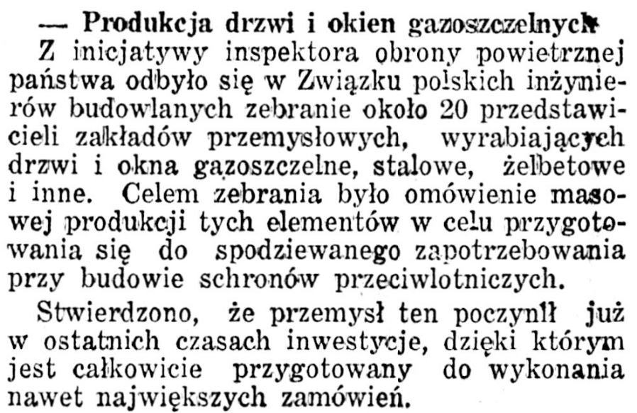 Trochę późno…, „Kurjer Warszawski”, 22 sierpnia 1939 r.