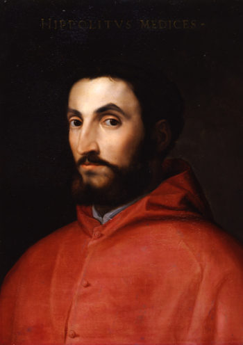 Kardynał Hipolit Medyceusz (1511–1535). Portret autorstwa Cristofana dell’Altissima; przed 1605 r. (ze zbiorów Galerii Uffizi we Florencji)